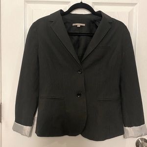 Gap dark grey black pinstripe blazer jacket